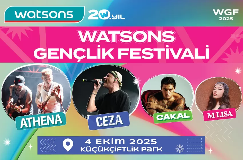  4’üncü Watsons Gençlik Festivali 4 Ekim’de KüçükÇiftlik Park’ta